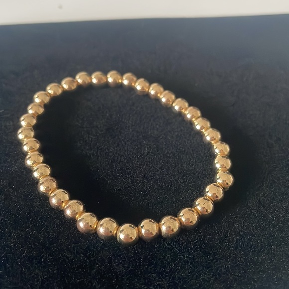 2 Pack Bracelet Bundle from Express: Gold Beaded & Dark Grey Paperclip Bracelets - Picture 5 of 6